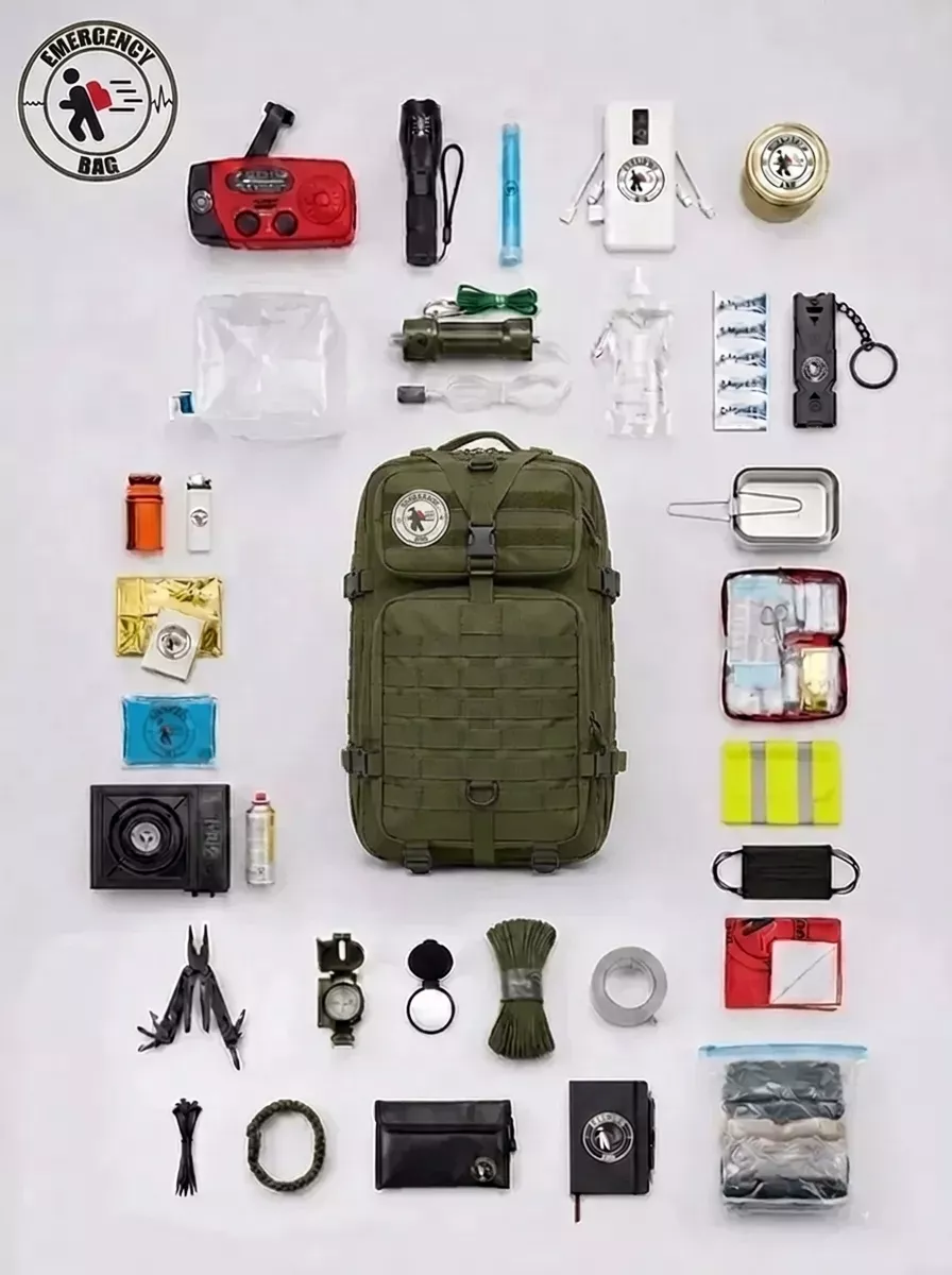 De Emergencybag — Compleet 72-uurs noodpakket (groen)