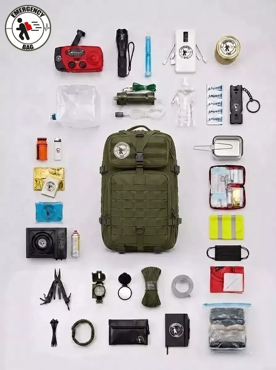 De Emergencybag — Compleet 72-uurs noodpakket (groen)